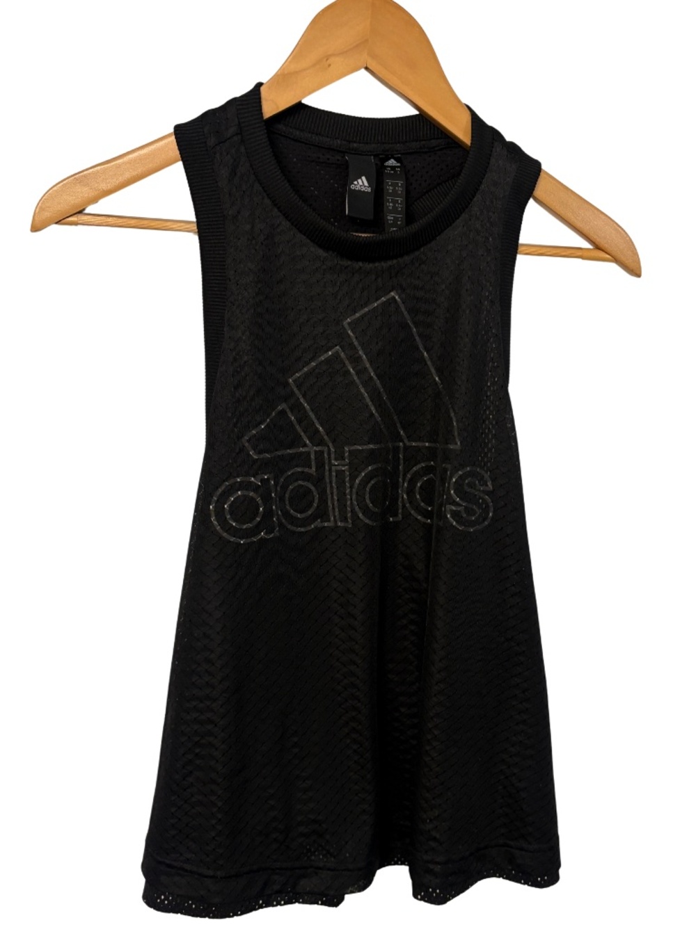 Adidas Black Mesh Racerback Tank Top – Lightweight Athletic Top